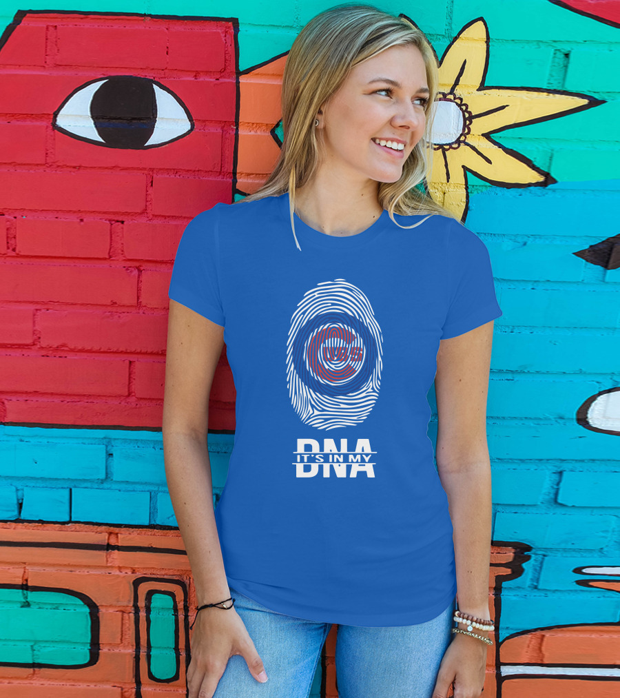 Chicago Cubs It's In My Dna Fingerprint T-Shirt