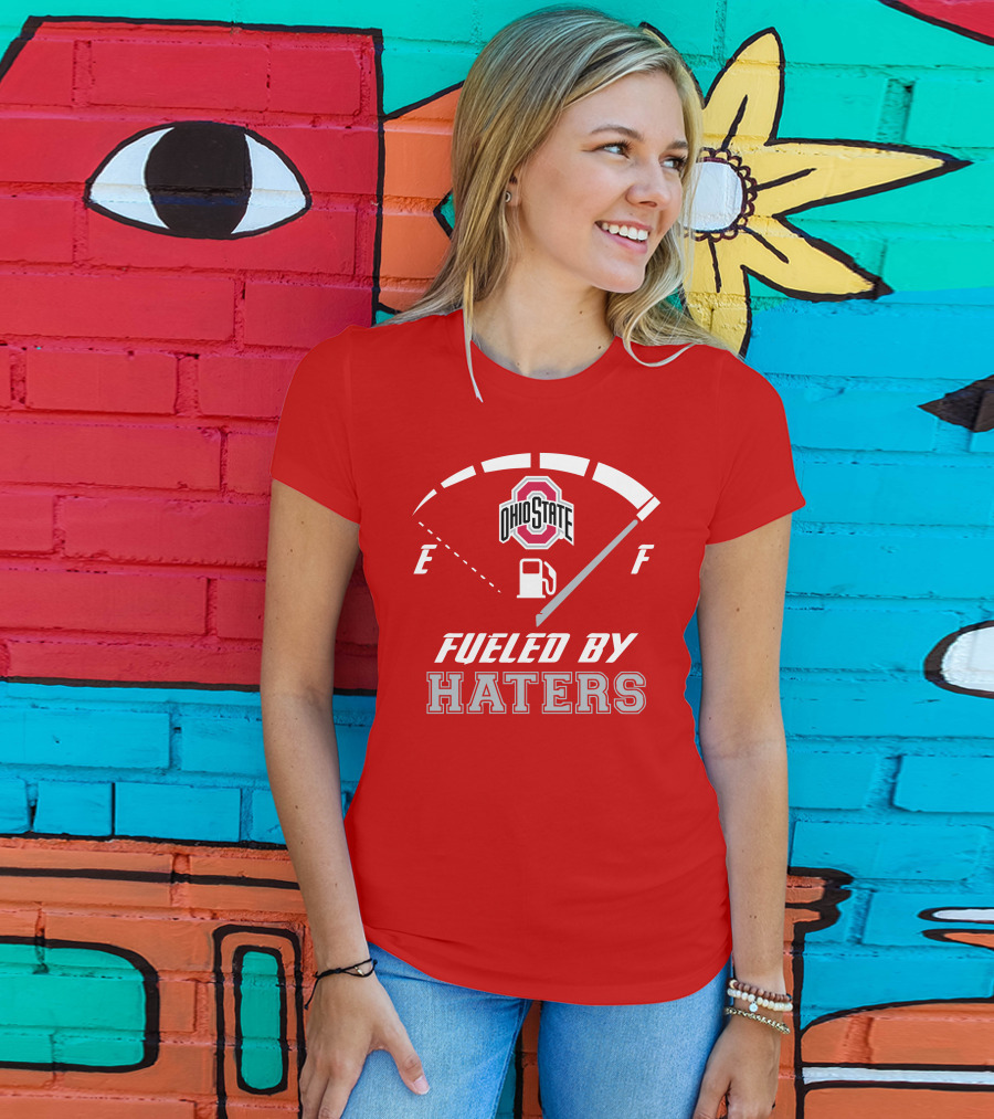 Ohio State Buckeyes Fueled By Haters Fuel Gauge T-Shirt