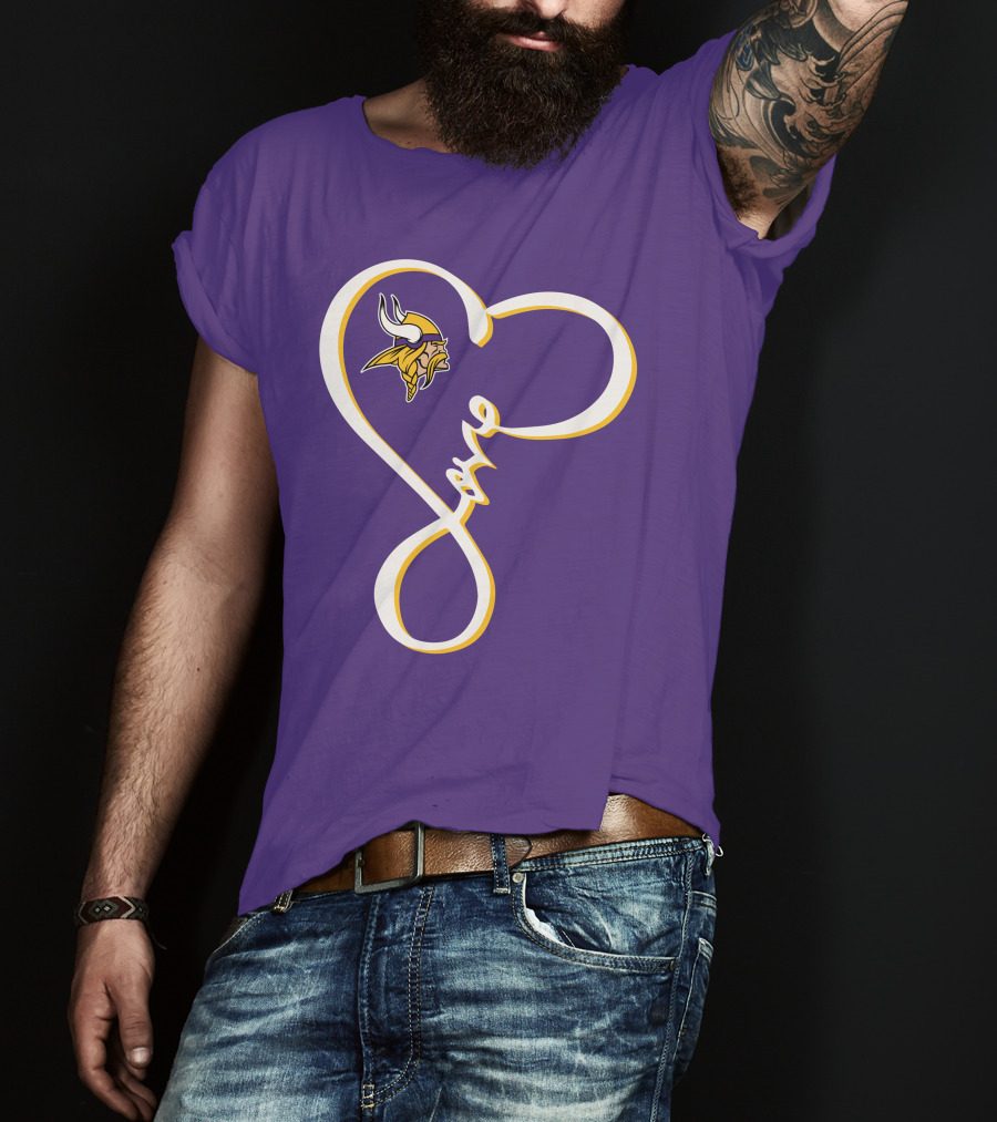 Love Minnesota Vikings Heart T-Shirt