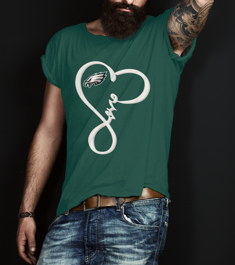 Philadelphia Eagles Love Heart T-Shirt