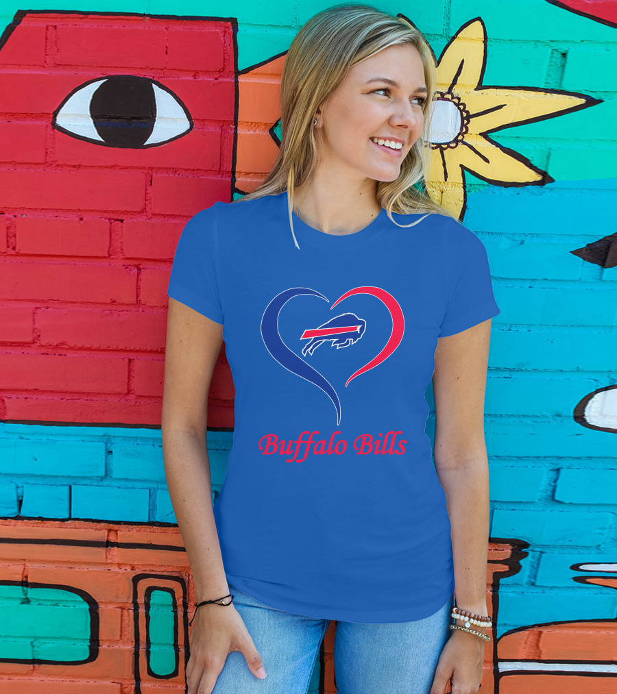 Buffalo Bills Heart Logo Fan Spirit T-Shirt