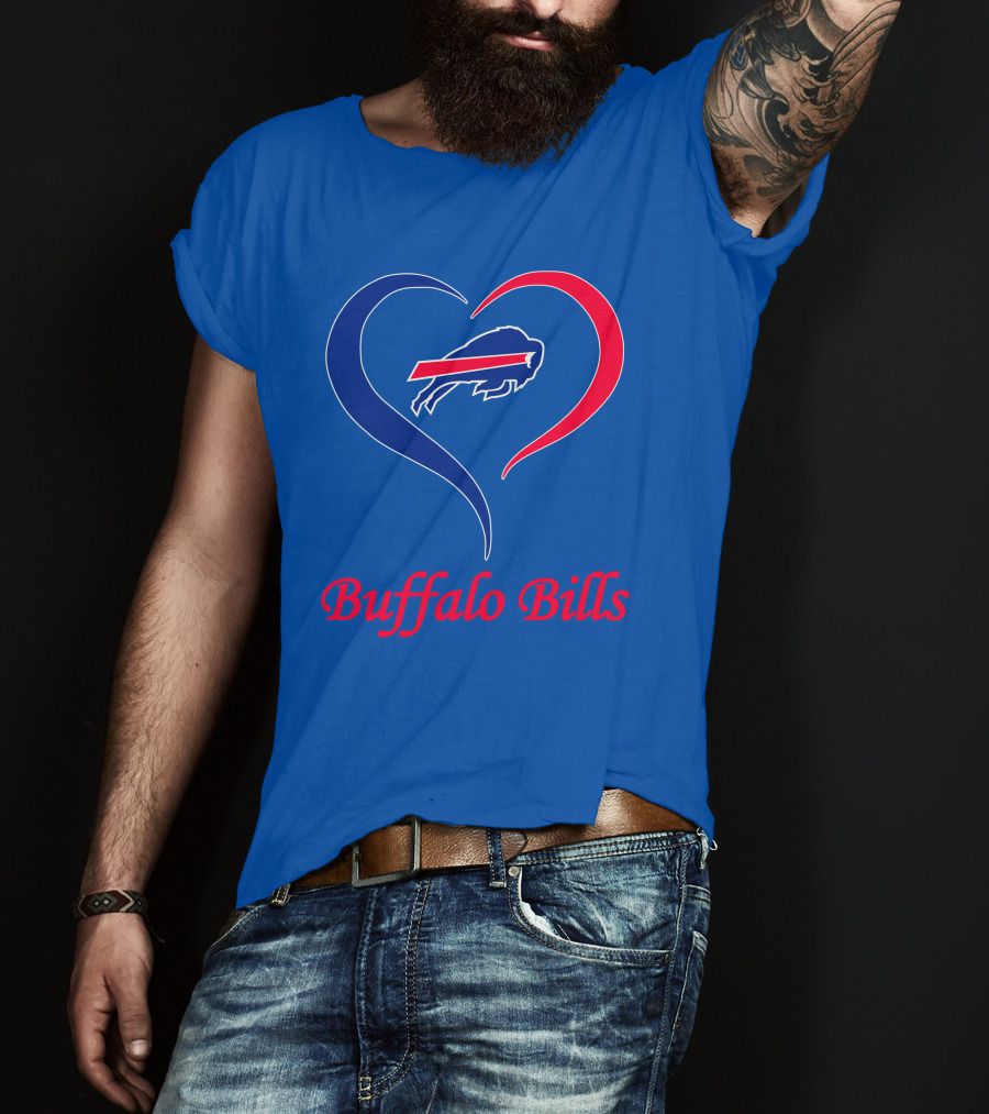 Buffalo Bills Heart Logo Fan Spirit T-Shirt