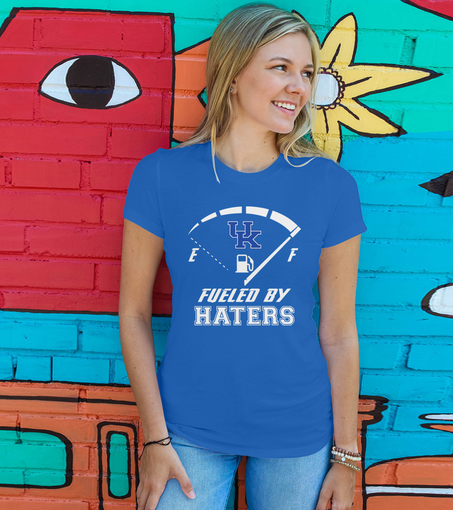 Kentucky Wildcats Fueled By Haters Gas Gauge UK T-Shirt