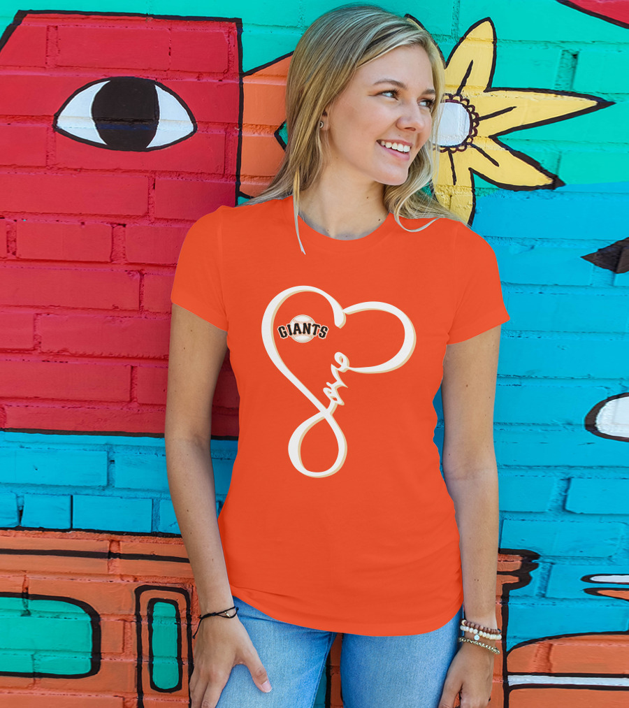 San Francisco Giants Love Heart Script T-Shirt