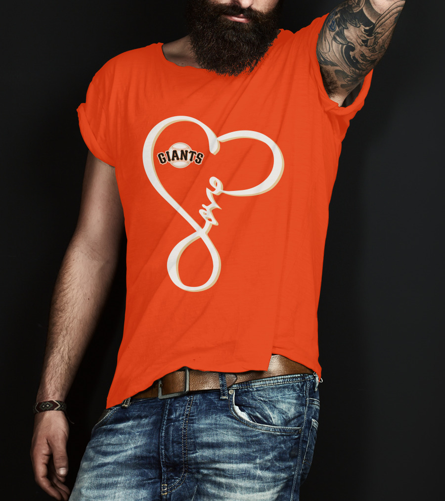 San Francisco Giants Love Heart Script T-Shirt