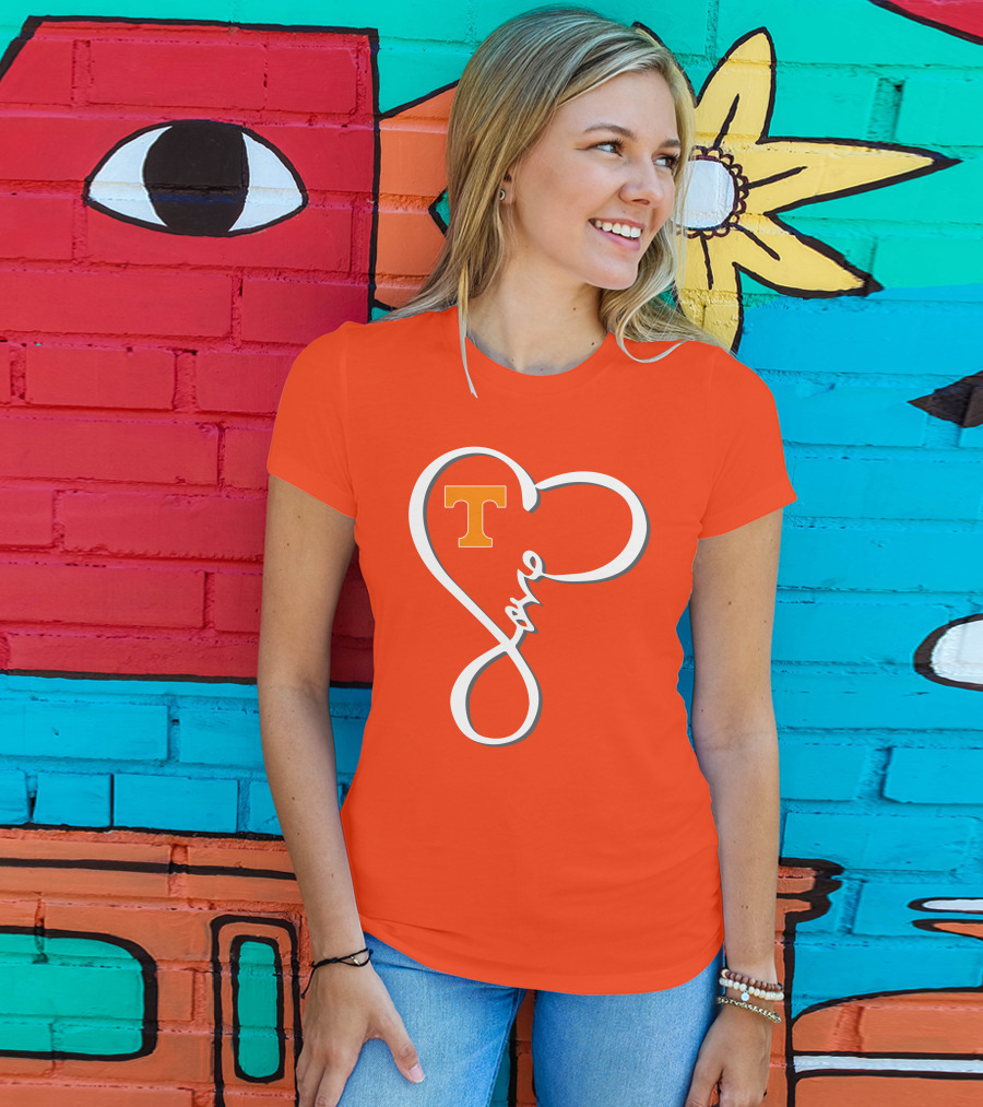 Heart-Shaped Love Tennessee Volunteers T-Shirt