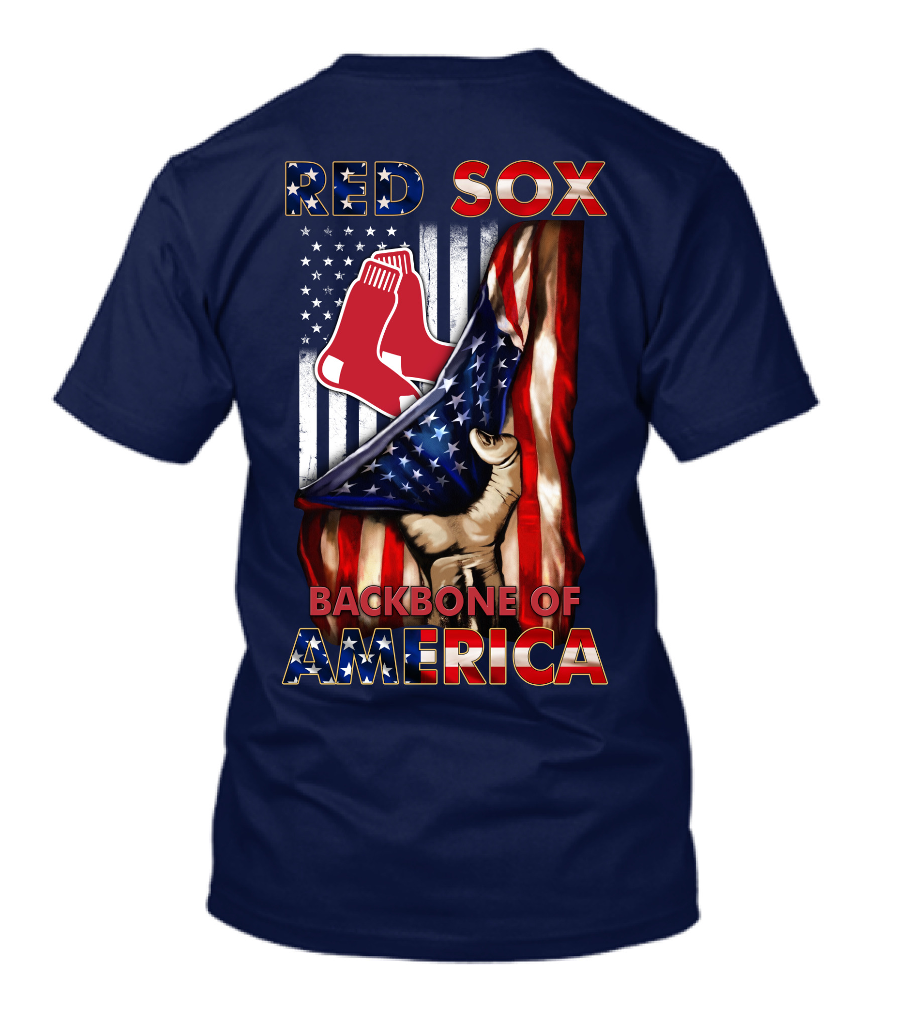 Red Sox Backbone Of America Patriotic Flag T-Shirt