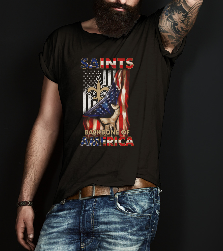 Saints Backbone Of America New Orleans Patriotic Edition T-Shirt