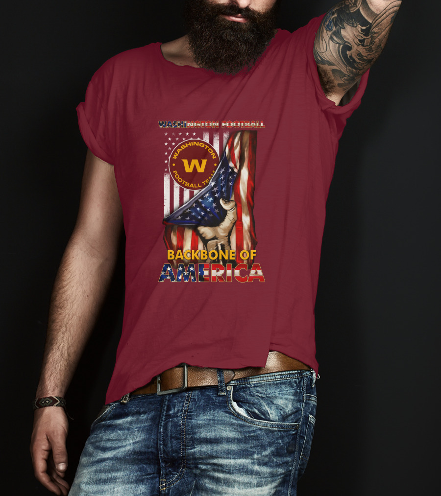 Washington Football Team Backbone Of America Stars And Stripes W T-Shirt