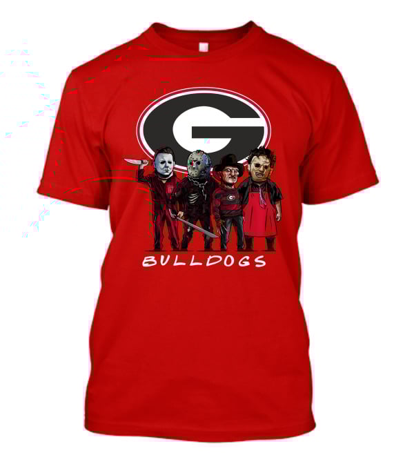 Georgia Bulldogs Halloween Slasher Movie Characters Team T-Shirt