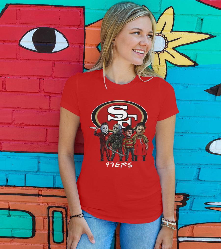 San Francisco 49ers Halloween Slasher Squad Icons 49ers T-Shirt