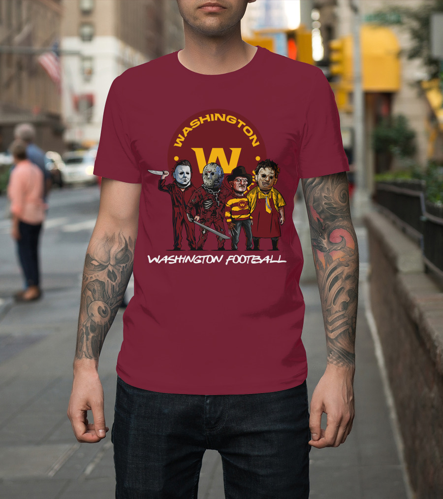 Washington Football Team Halloween The Slasher Squad Characters T-Shirt