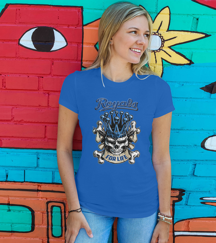 Royals Skull King For Life Kansas City Royals T-Shirt