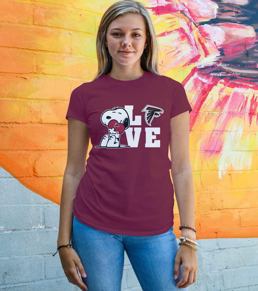 Snoopy Atlanta Falcons Love T-Shirt