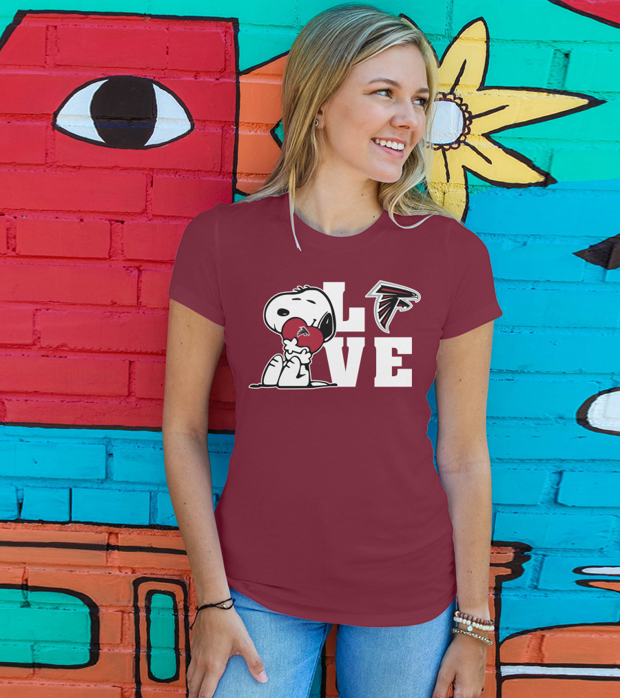 Snoopy Atlanta Falcons Love T-Shirt