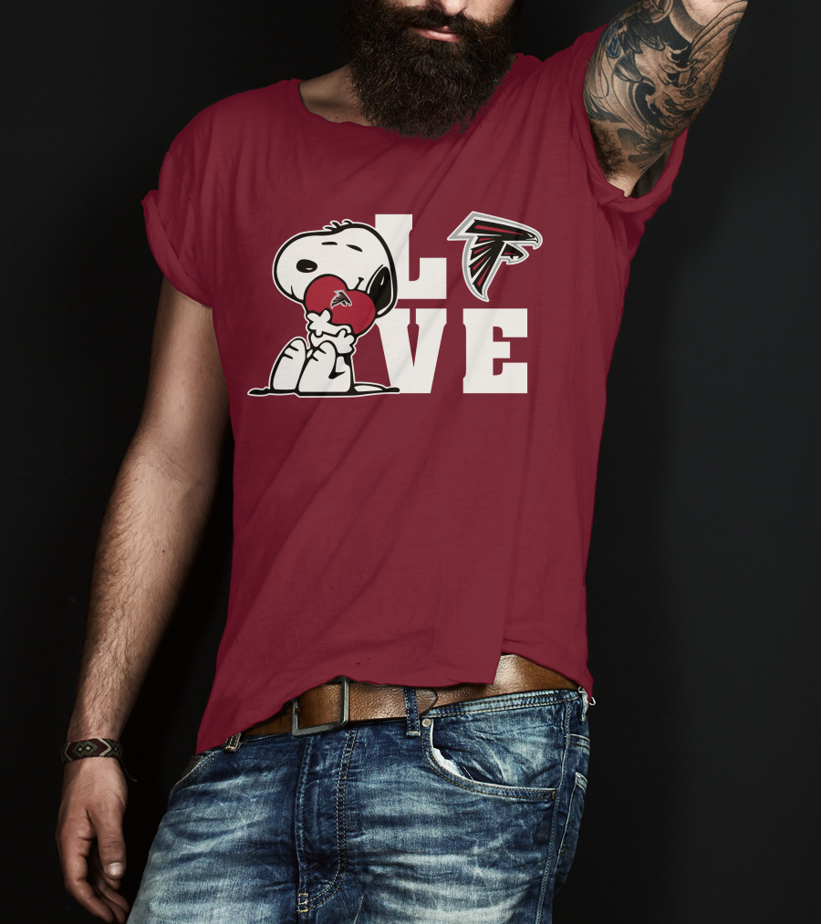 Snoopy Atlanta Falcons Love T-Shirt