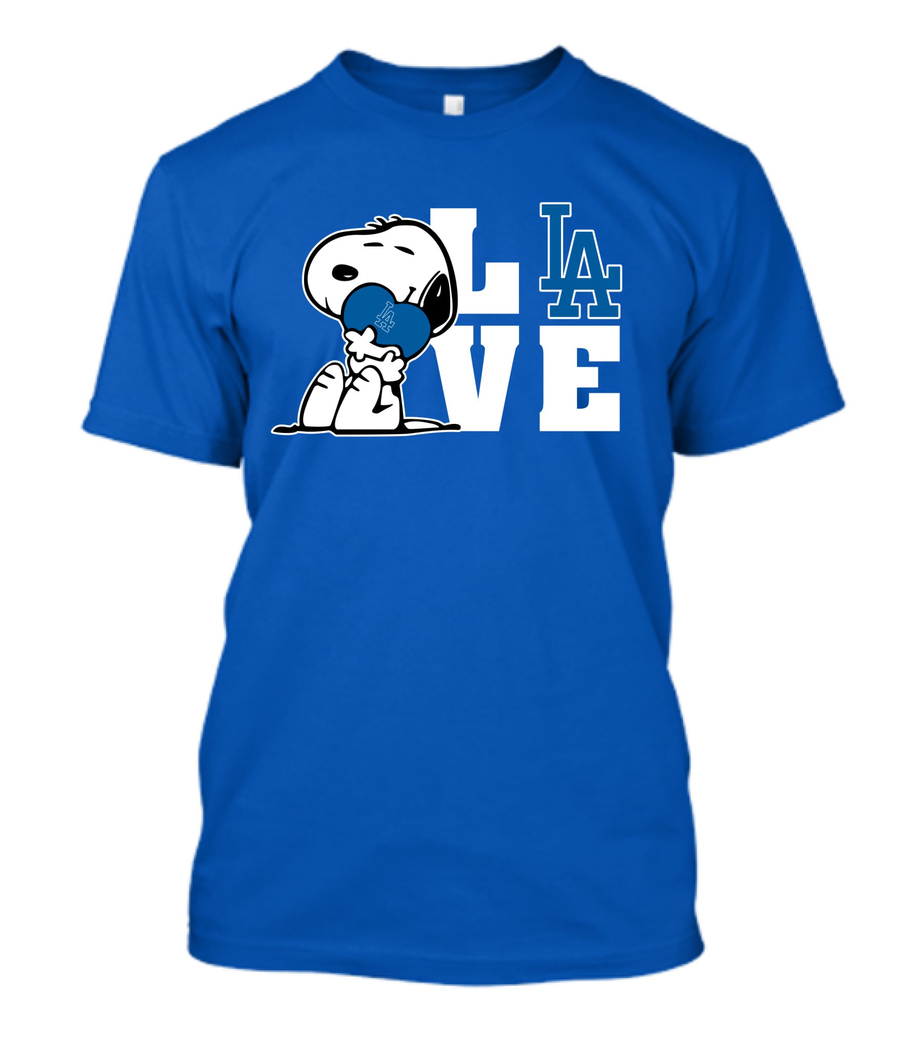 Snoopy Love La Dodgers Peanuts Mlb Collaboration T-Shirt
