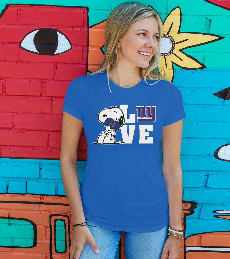 Snoopy L Ve Ny New York Giants T-Shirt
