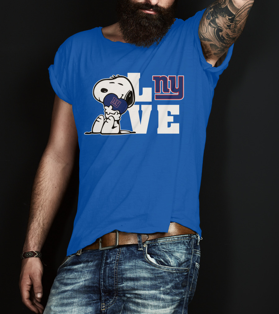 Snoopy L Ve Ny New York Giants T-Shirt