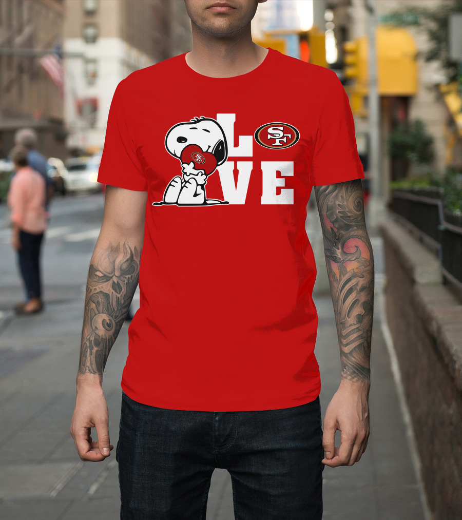 Snoopy Love San Francisco 49ers Sf T-Shirt