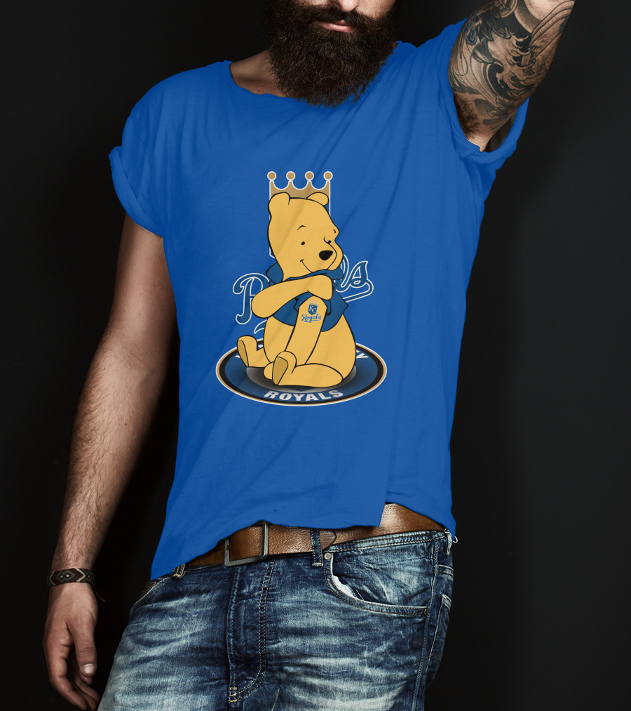 Kansas City Royals Winnie The Pooh Royals Baseball T-Shirt