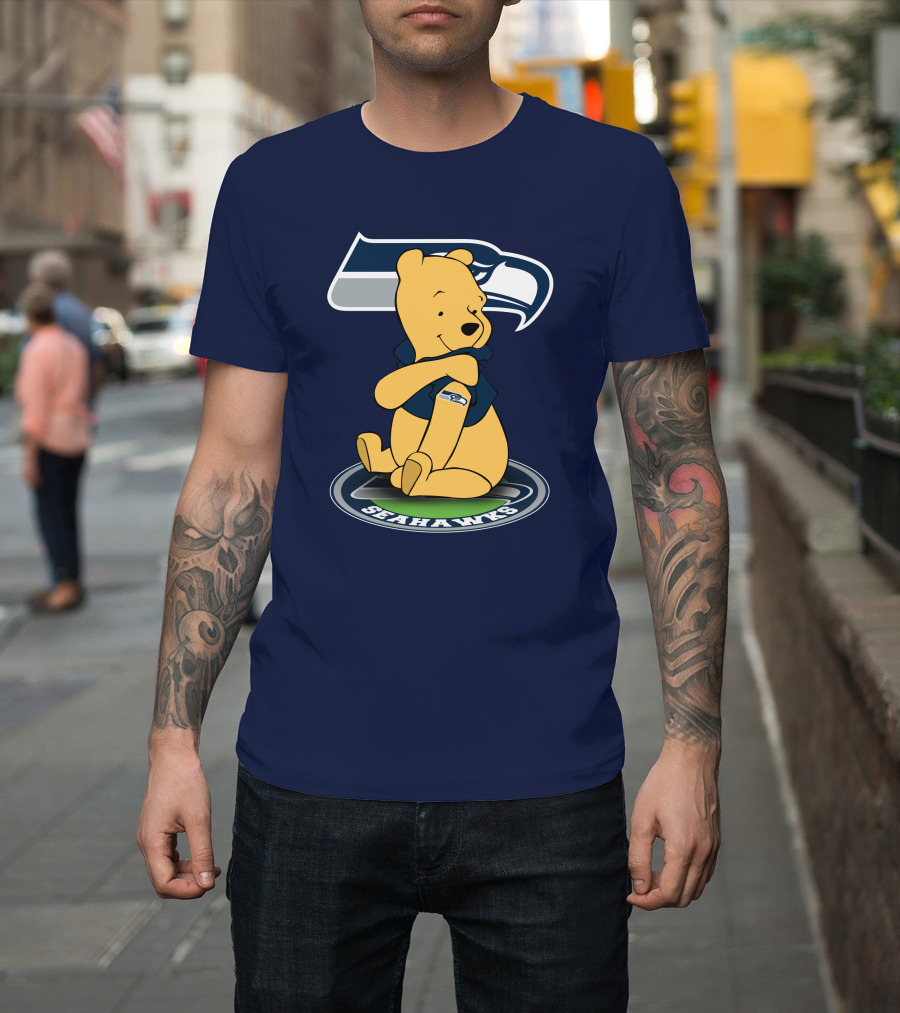 Seattle Seahawks Winnie the Pooh Fan Crossover T-Shirt