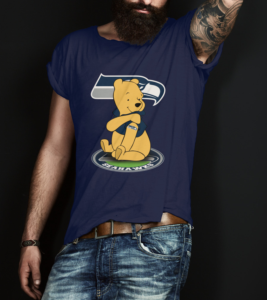 Seattle Seahawks Winnie The Pooh Fan Crossover T-Shirt