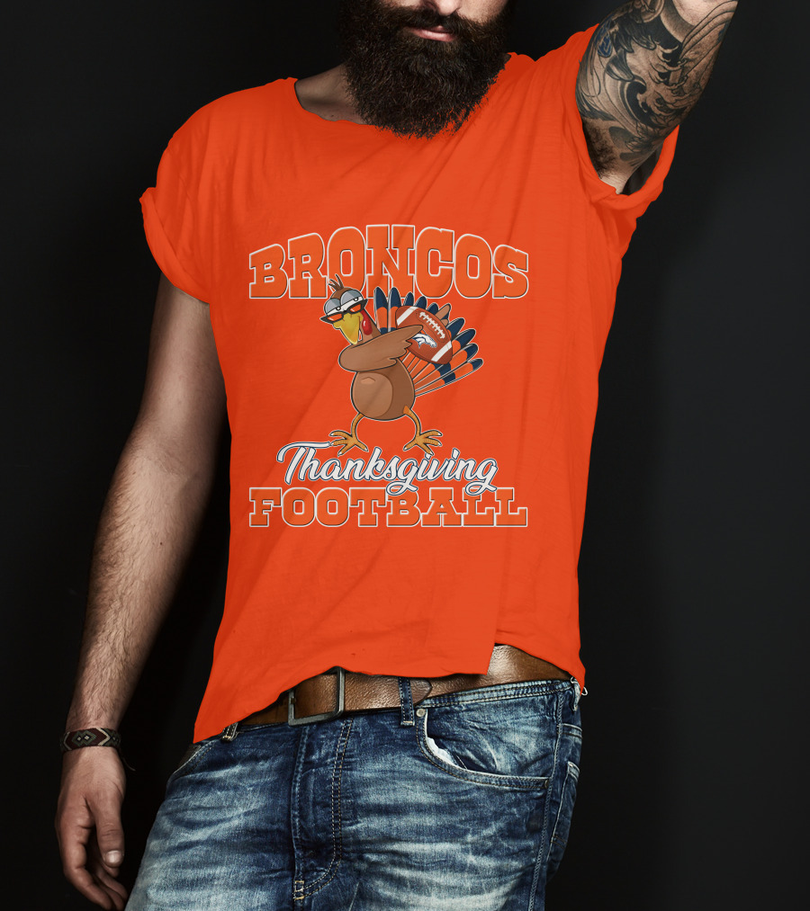 Broncos Thanksgiving Football Turkey T-Shirt