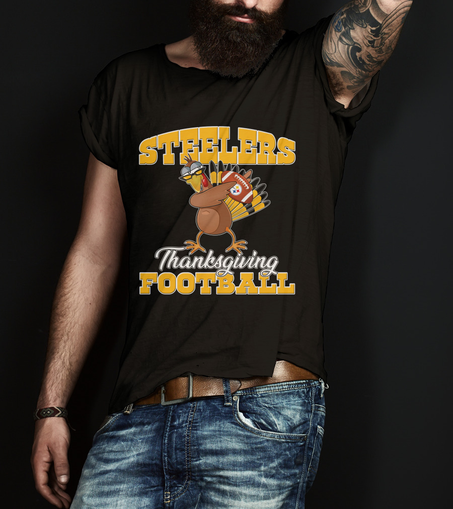 Steelers Thanksgiving Football Turkey T-Shirt