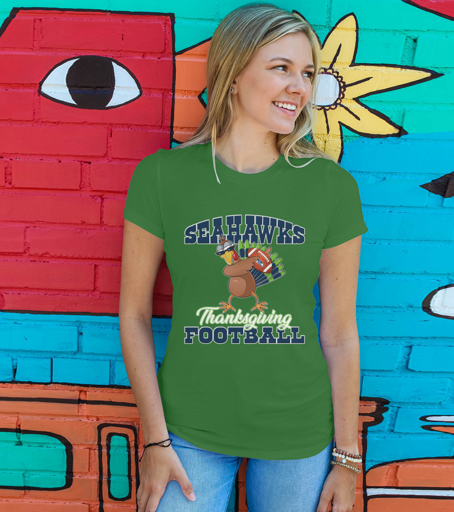 Seahawks Thanksgiving Football Turkey T-Shirt