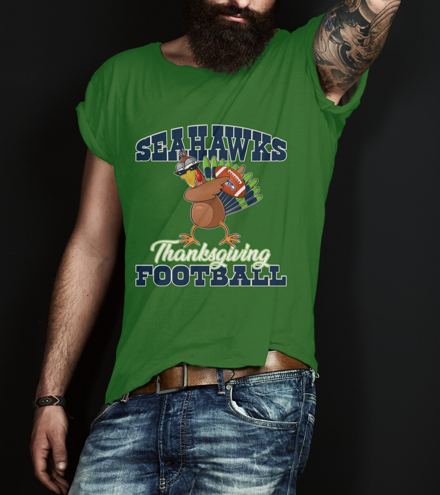 Seahawks Thanksgiving Football Turkey T-Shirt