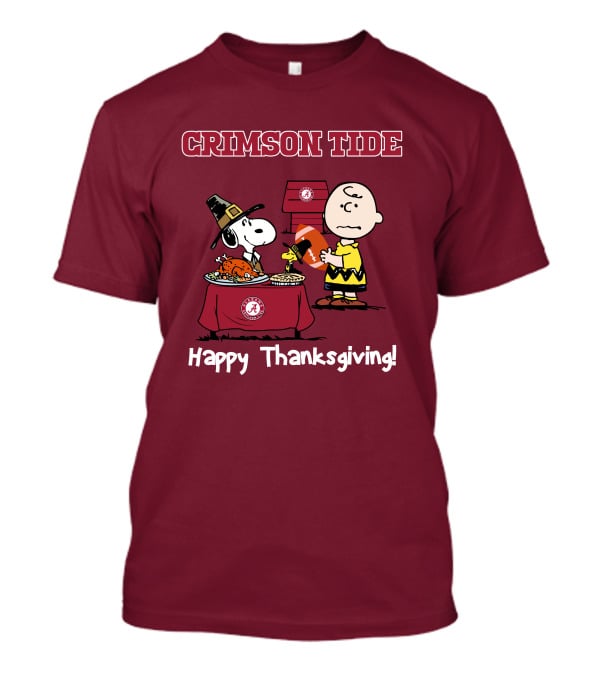 Crimson Tide Snoopy And Charlie Brown Thanksgiving T-Shirt