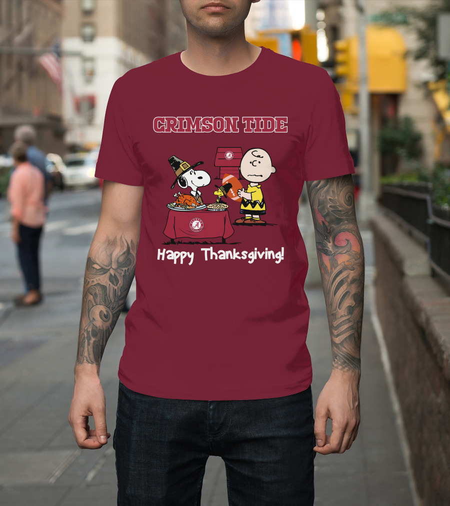 Crimson Tide Snoopy And Charlie Brown Thanksgiving T-Shirt