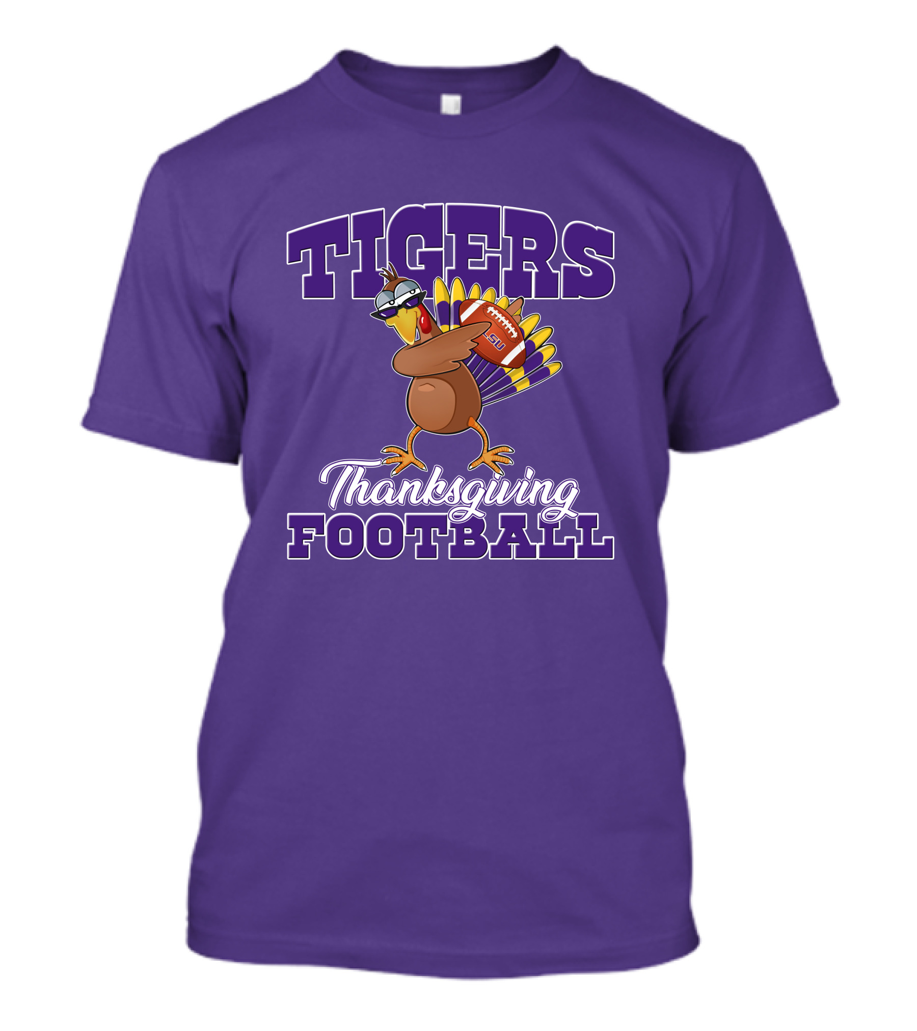 Tigers Thanksgiving Football LSU Turkey T-Shirt