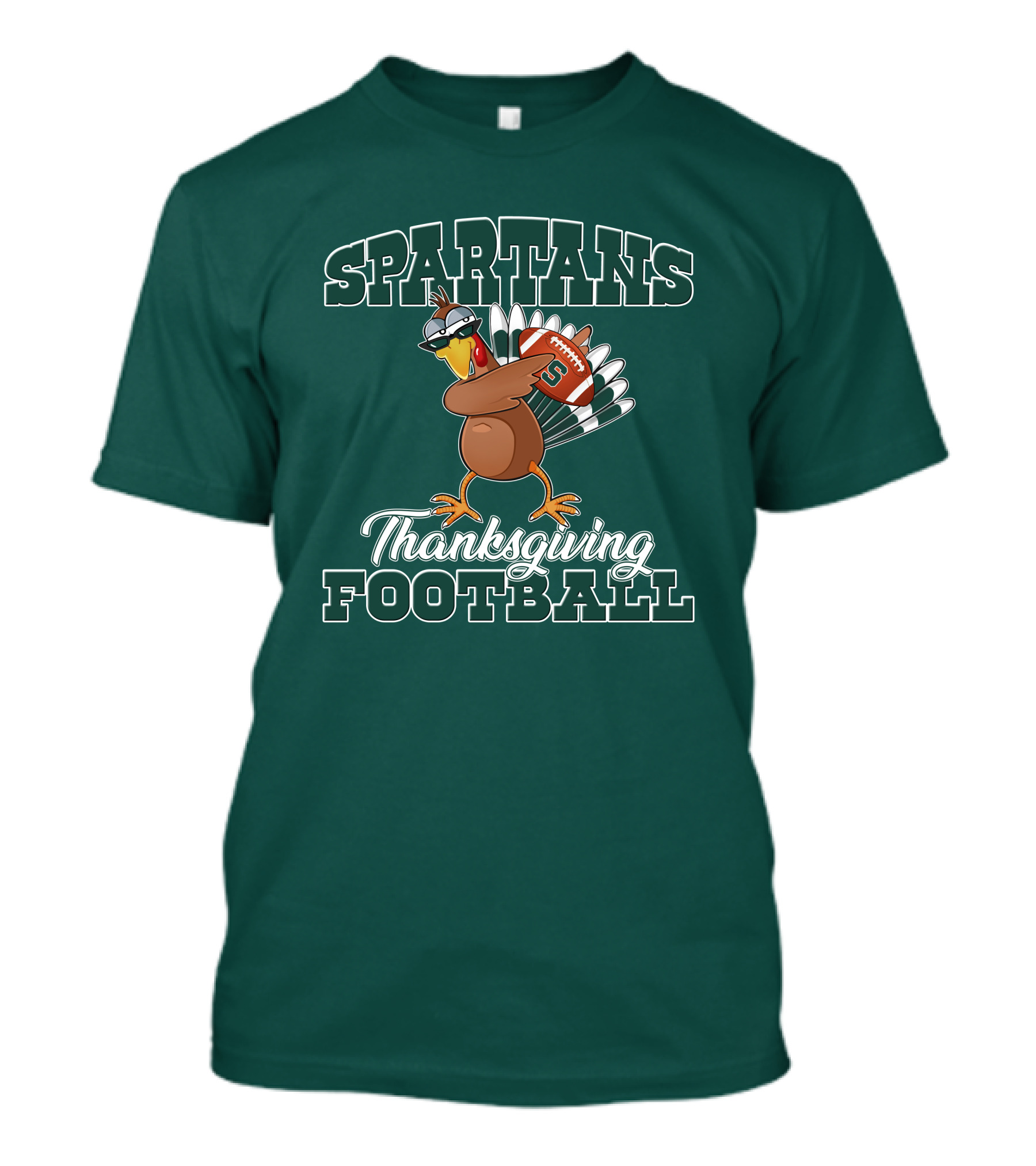 Spartans Thanksgiving Football Turkey Michigan State T-Shirt