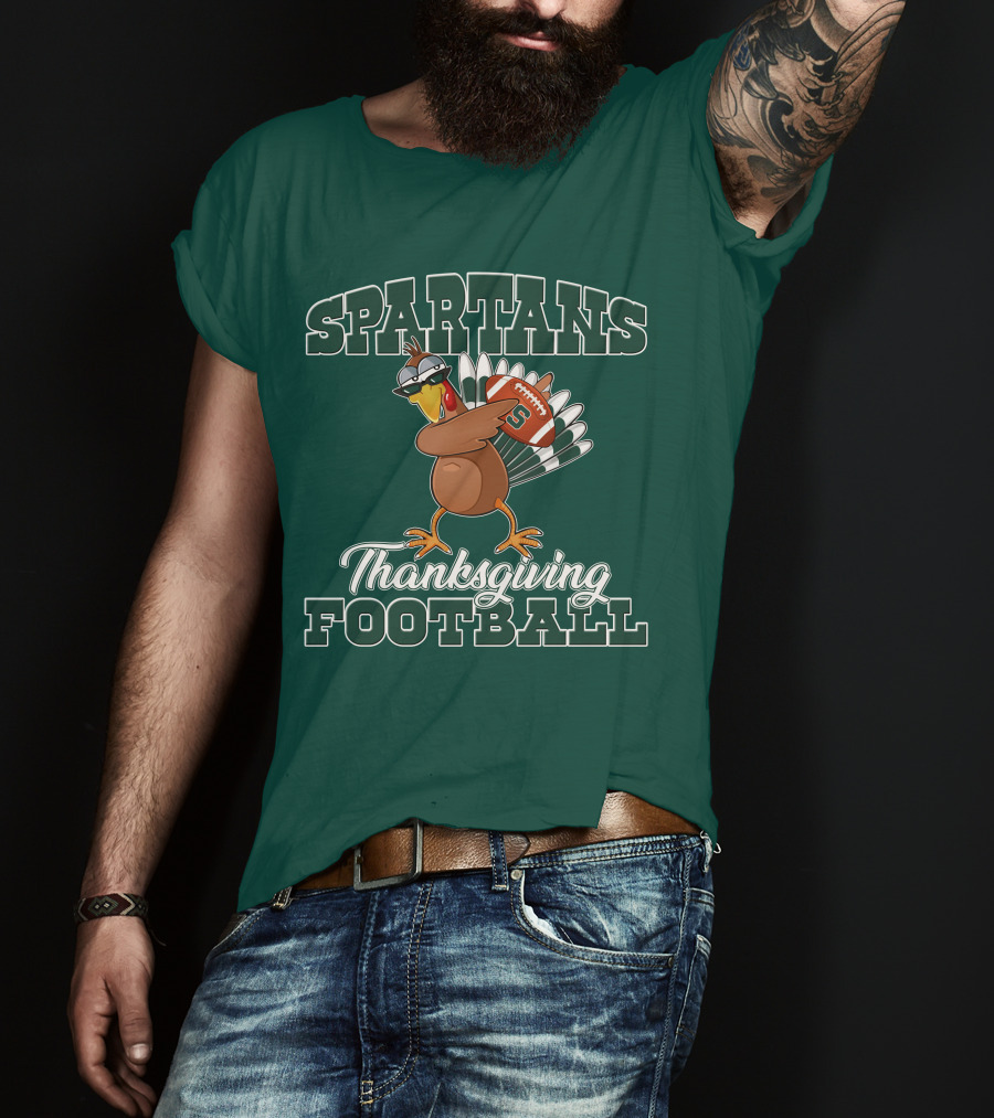 Spartans Thanksgiving Football Turkey Michigan State T-Shirt