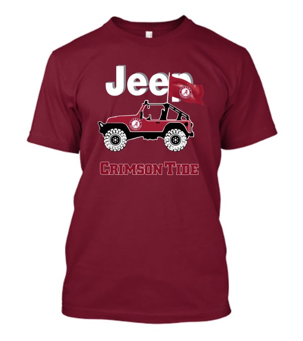 Jeep Alabama Crimson Tide Flag T-Shirt