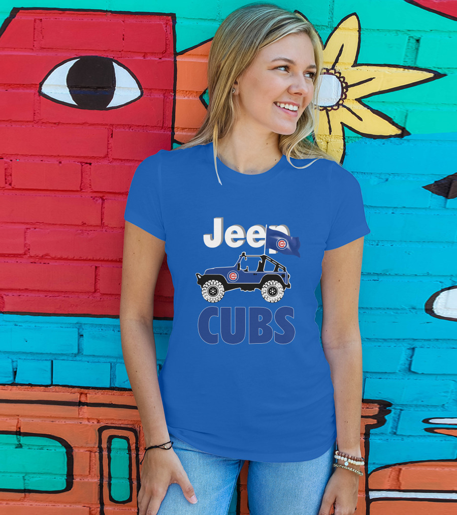 Jeep Cubs Coming Chicago Cubs Jeep T-Shirt
