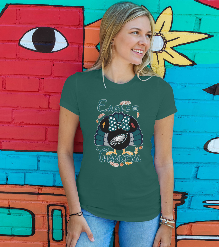 Eagles Thankful Philadelphia Minnie Thanksgiving T-Shirt