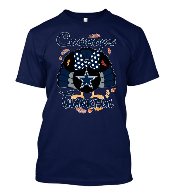 Cowboys Thankful Minnie Turkey Dallas Thanksgiving T-Shirt
