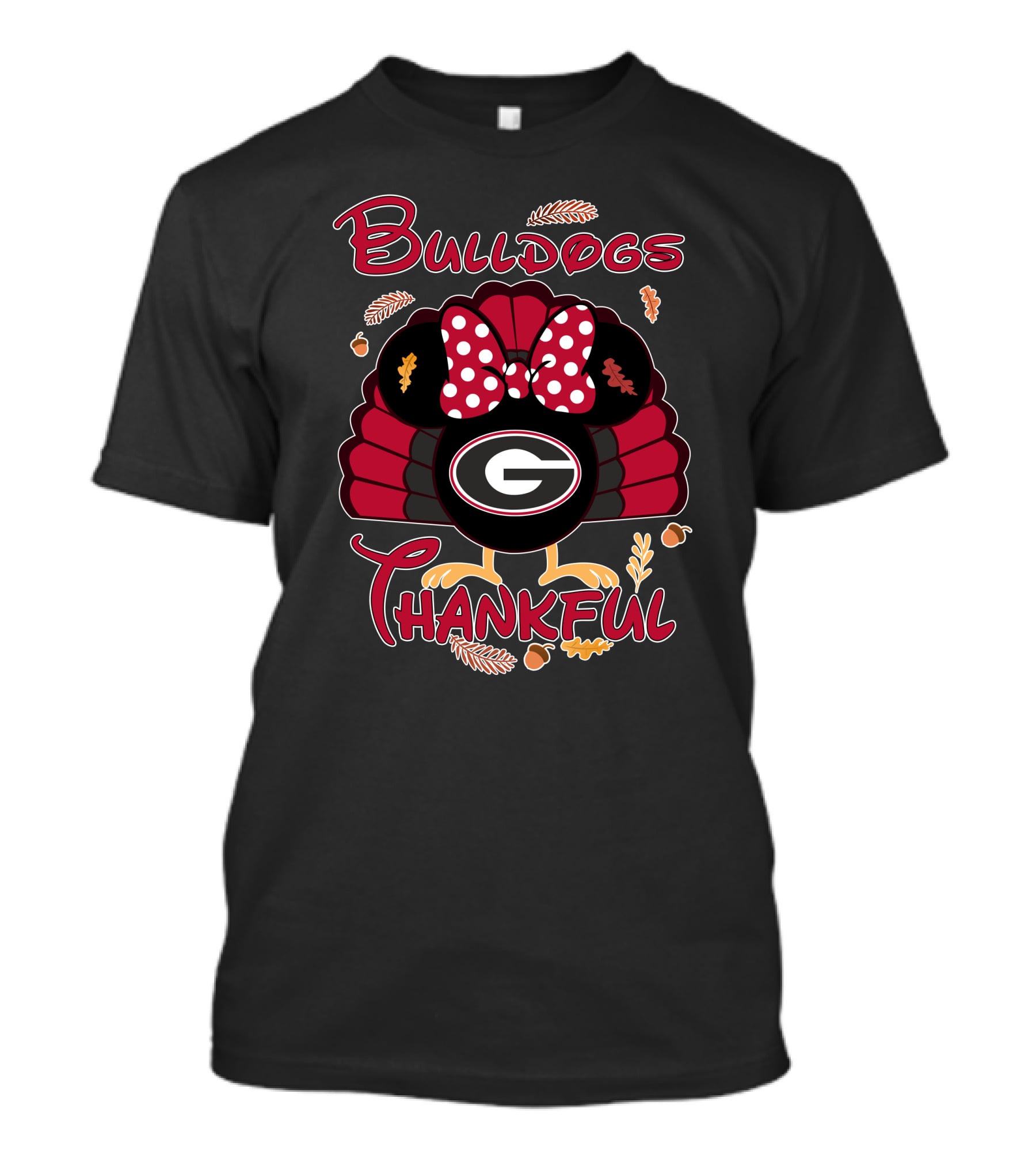 Bulldogs Thankful Georgia Minnie Thanksgiving T-Shirt