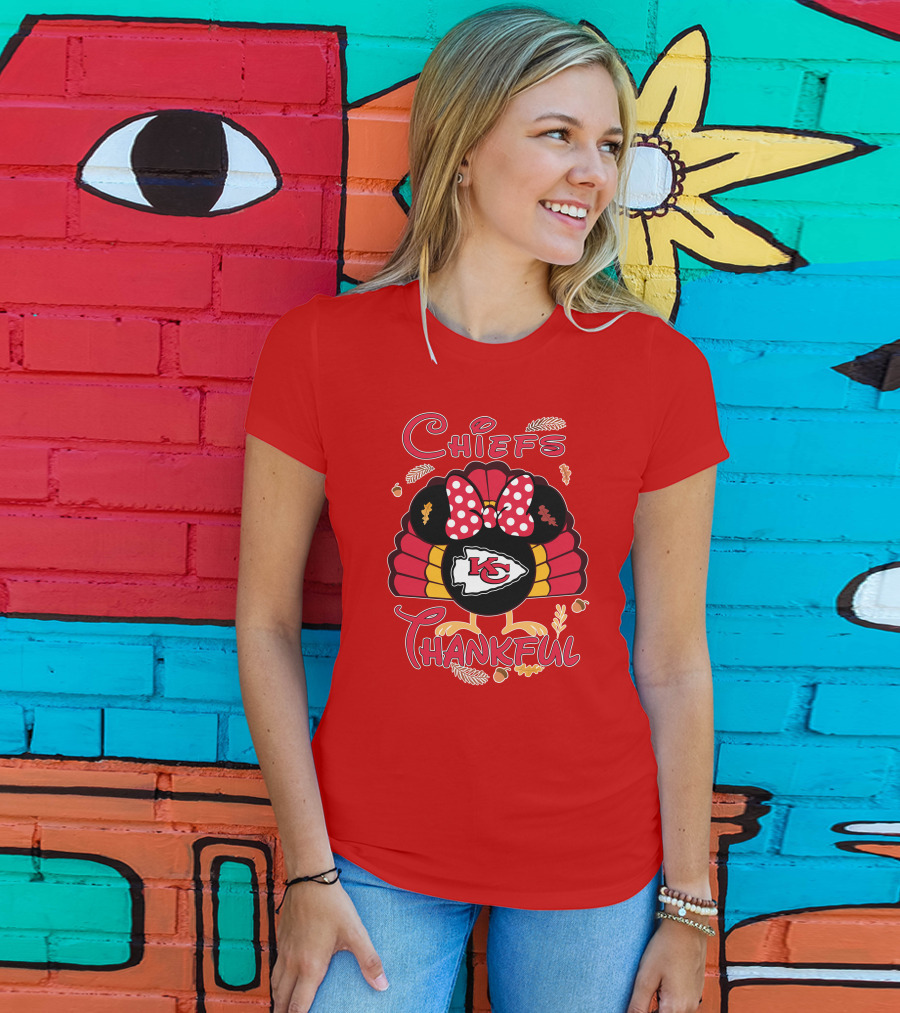 Chiefs Thankful Kansas City Minnie Thanksgiving T-Shirt