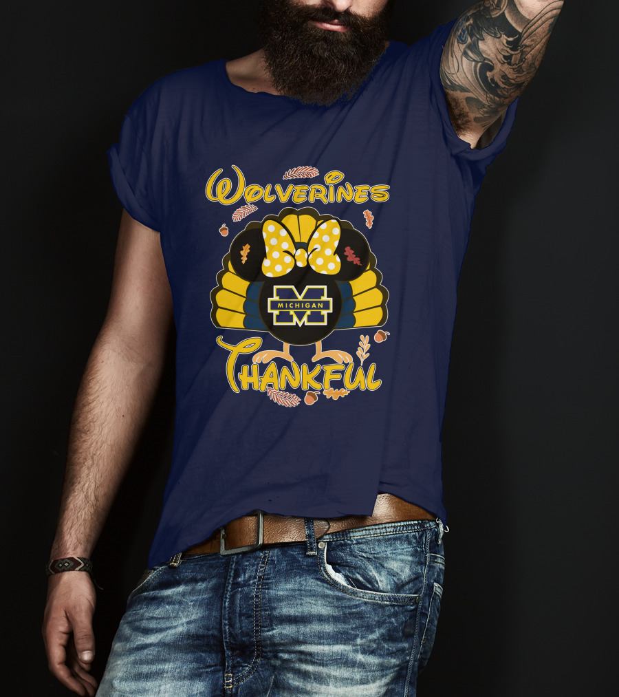 Wolverines Thankful Michigan Minnie T-Shirt