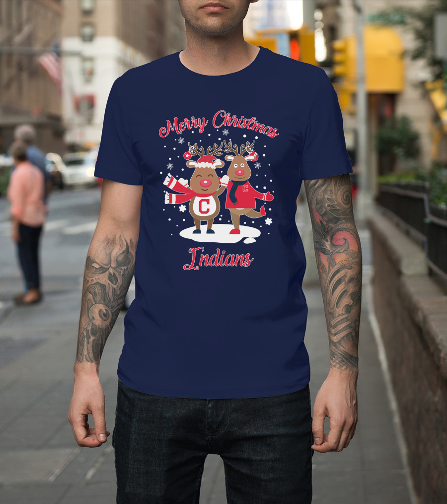 Merry Christmas Indians Reindeer with C T-Shirt