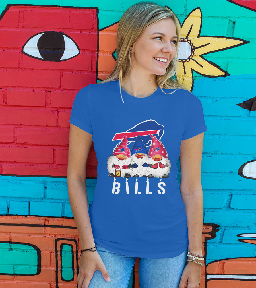 Buffalo Bills Happy Holidays Gnomes Christmas T-Shirt