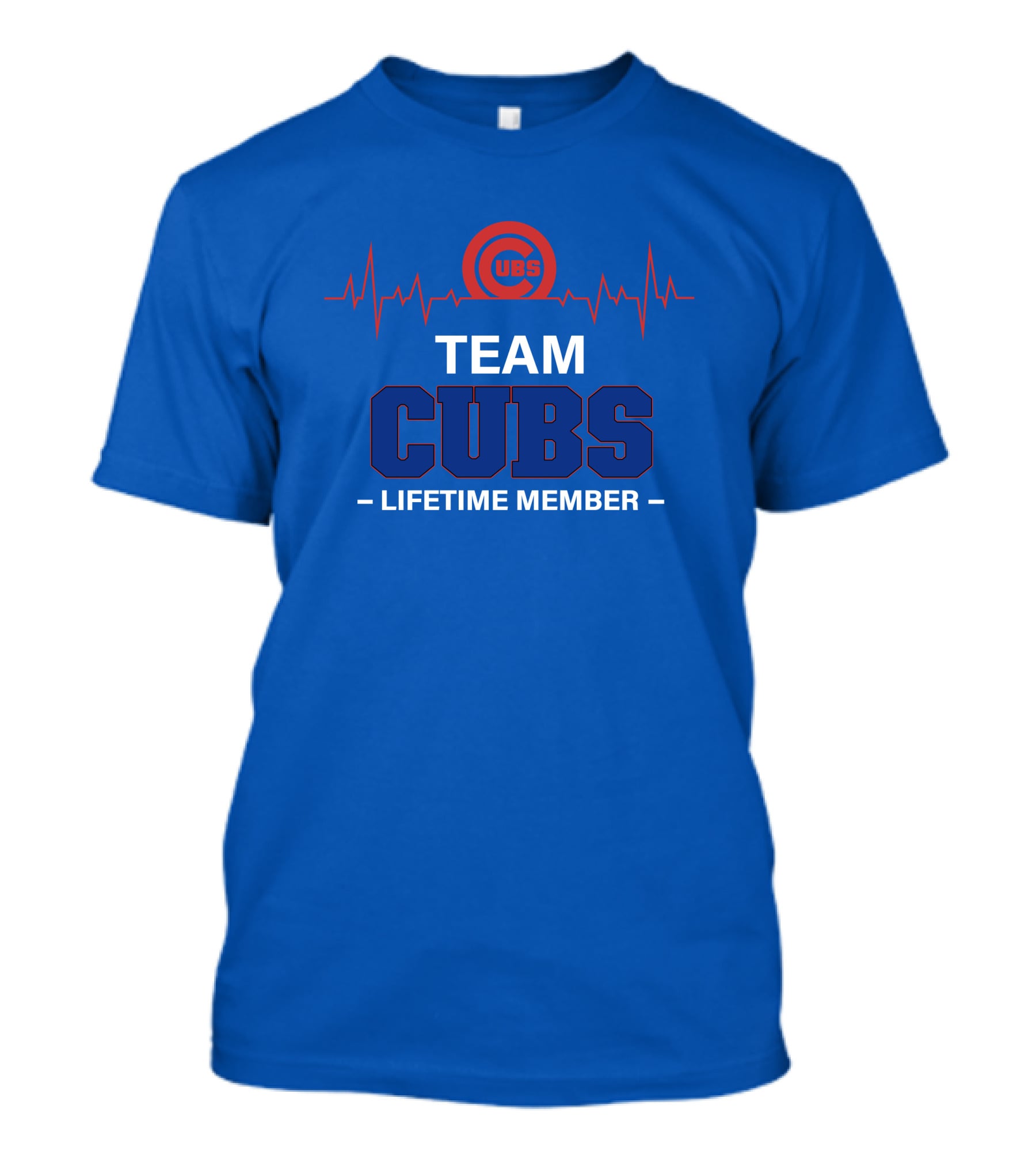 Cubs Team Lifetime Member With Heartbeat T-Shirt