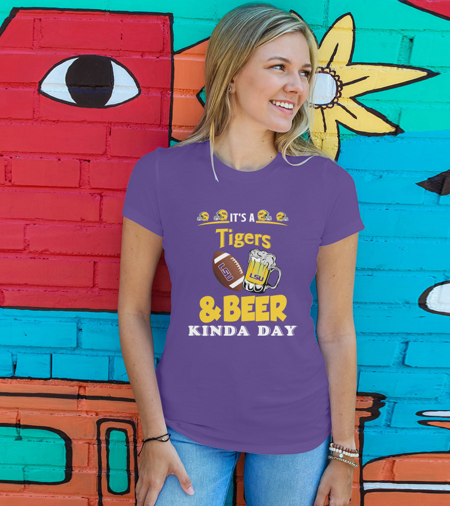 LSU Tigers Football And Beer Celebration Day T-Shirt