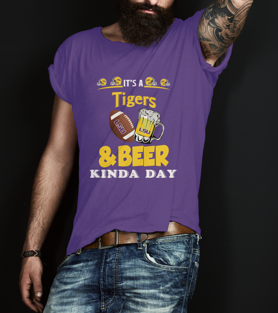 LSU Tigers Football And Beer Celebration Day T-Shirt
