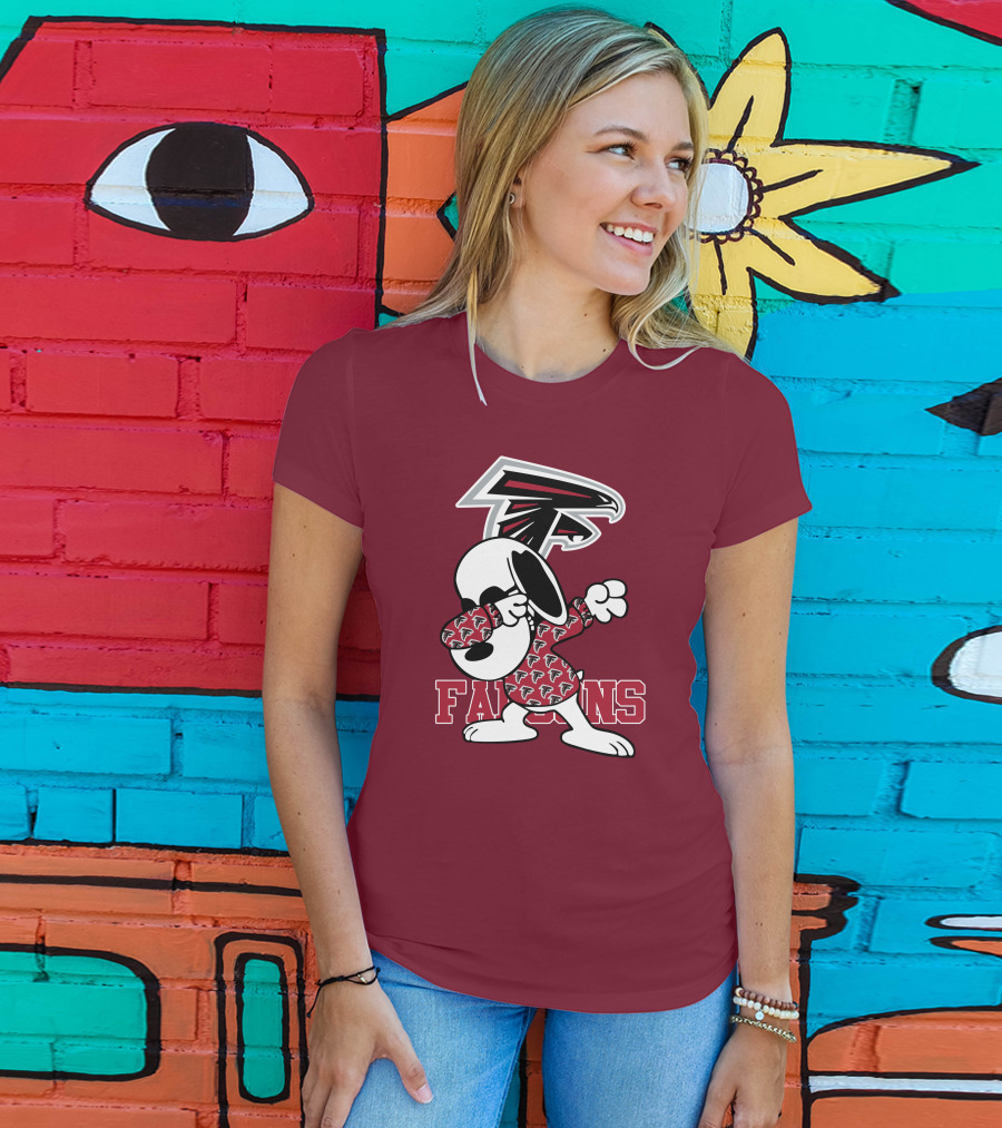 Atlanta Falcons Snoopy Dabbing T-Shirt