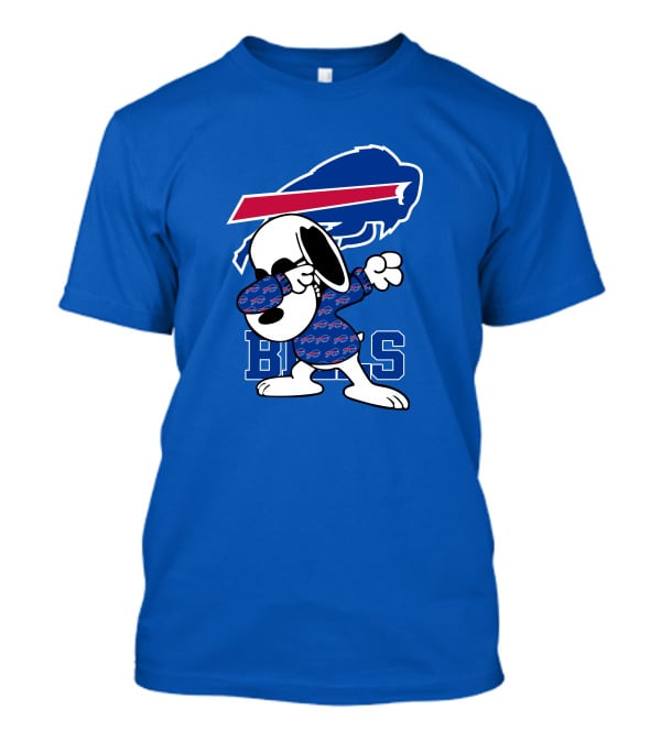 Buffalo Bills Snoopy Dabbing Bills Logo Football T-Shirt